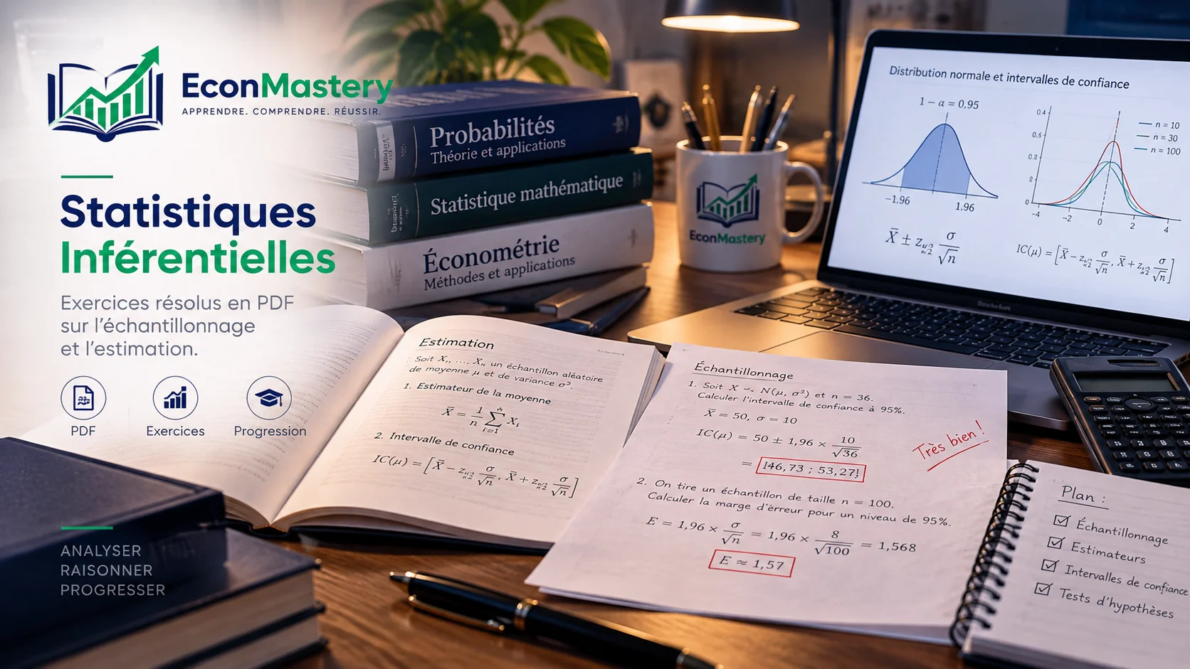 Exercices corrigés d'échantillonnage et estimation PDF, téléchargement gratuit