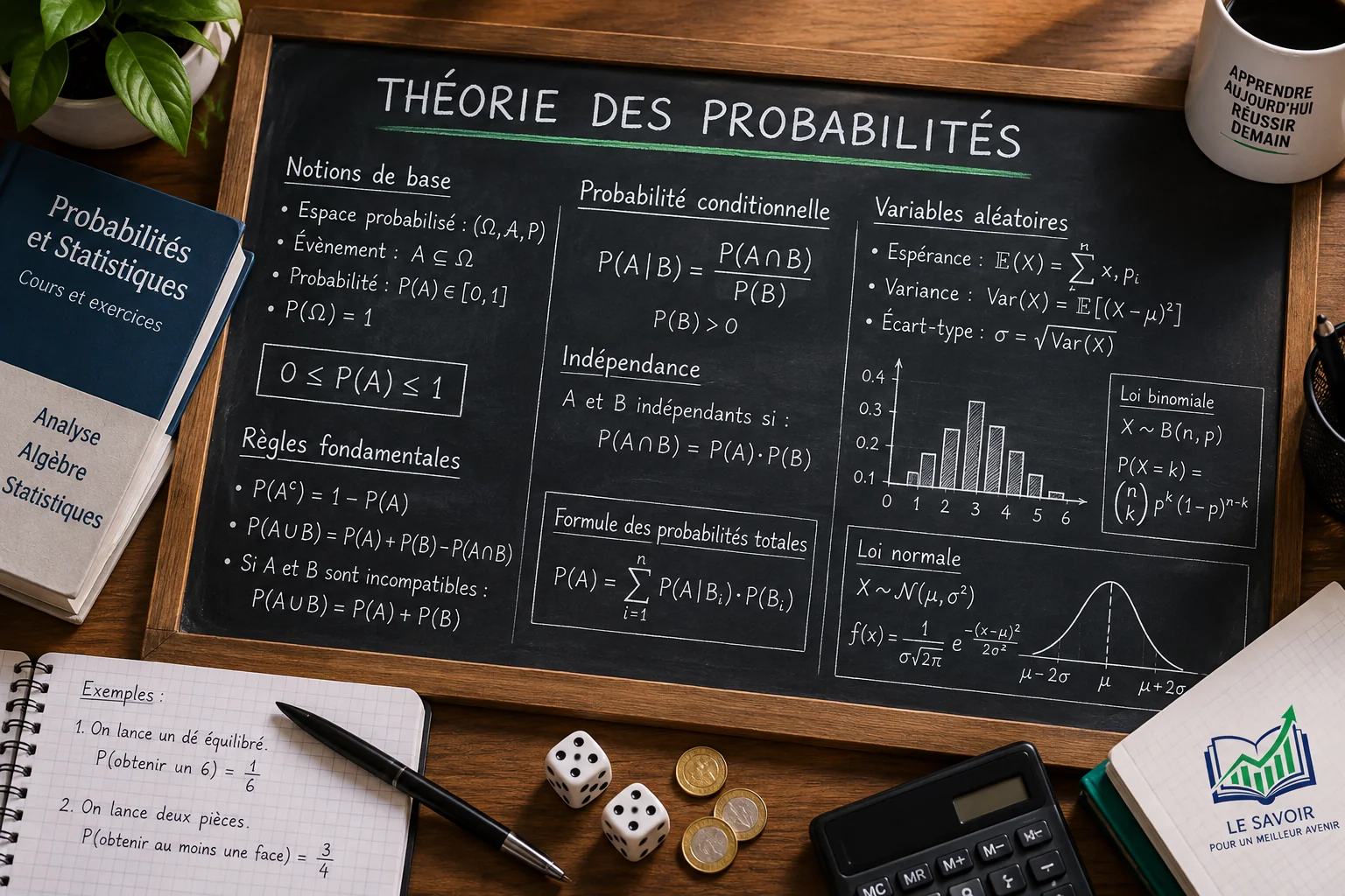 Graphiques et exercices de probabilité sur EconMastery pour apprendre et réviser.