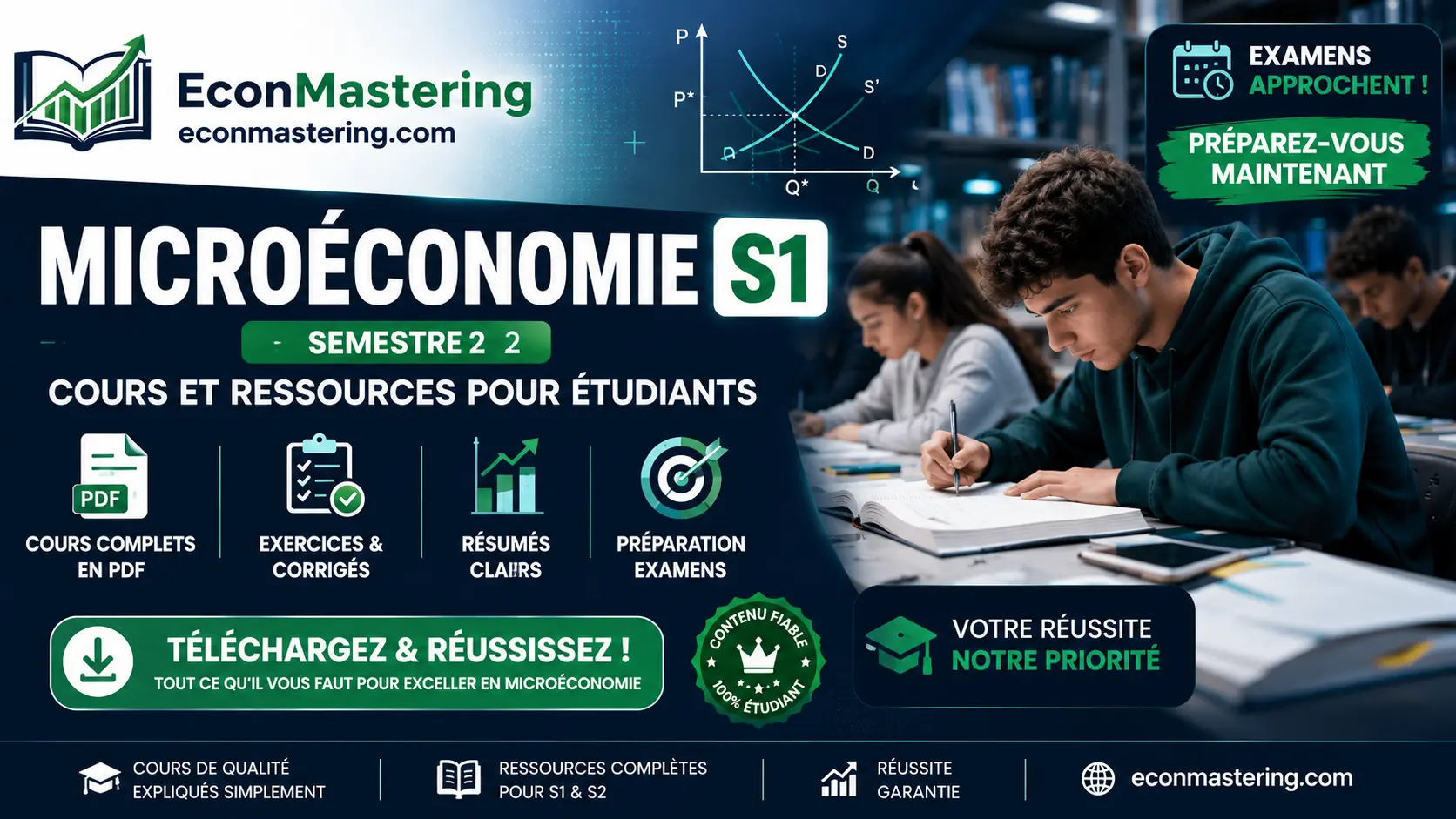 Illustration du cours de microéconomie S1 pour étudiants